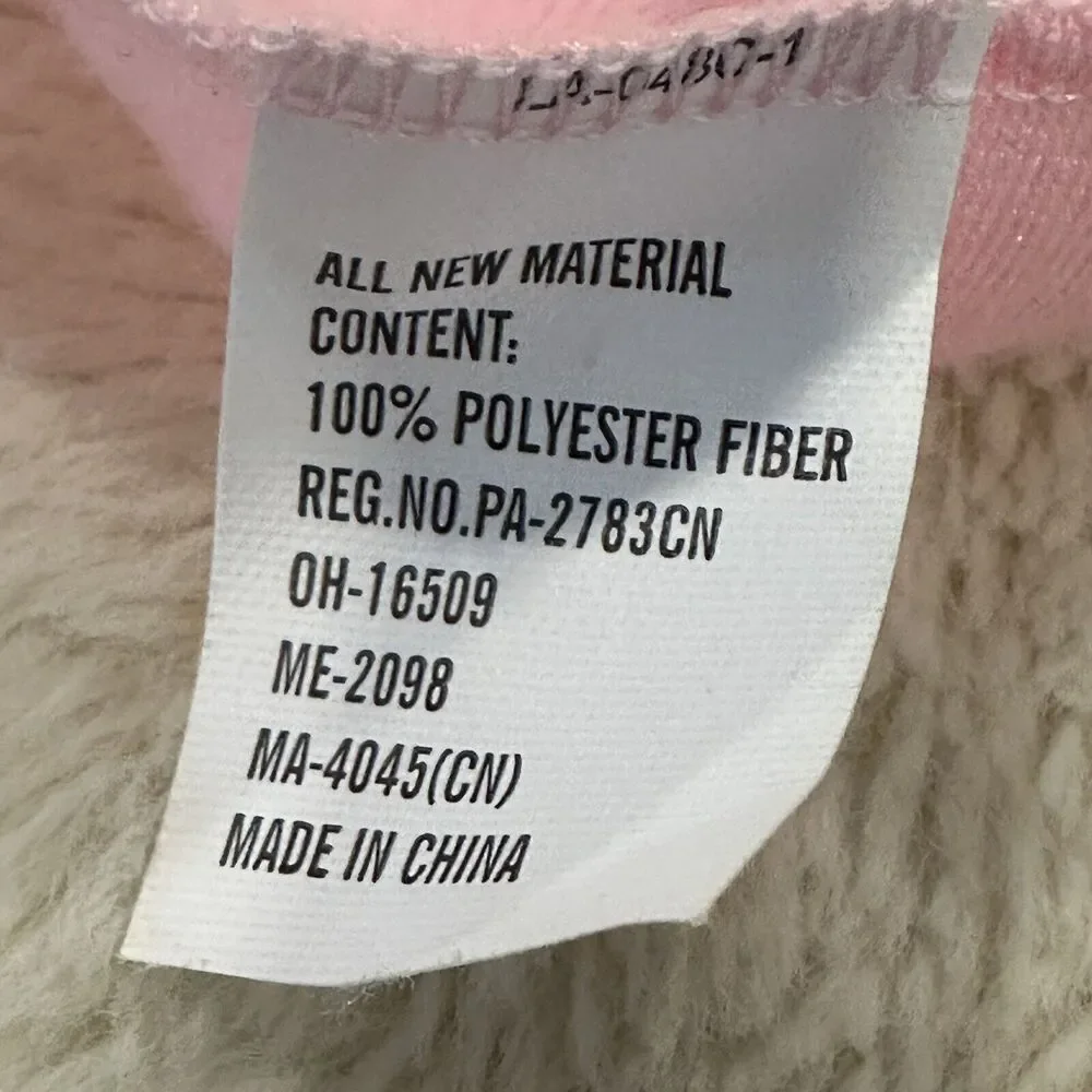 Small Pink White Fox Girls Baby Lovey 11” Plush Security Blanket Toy